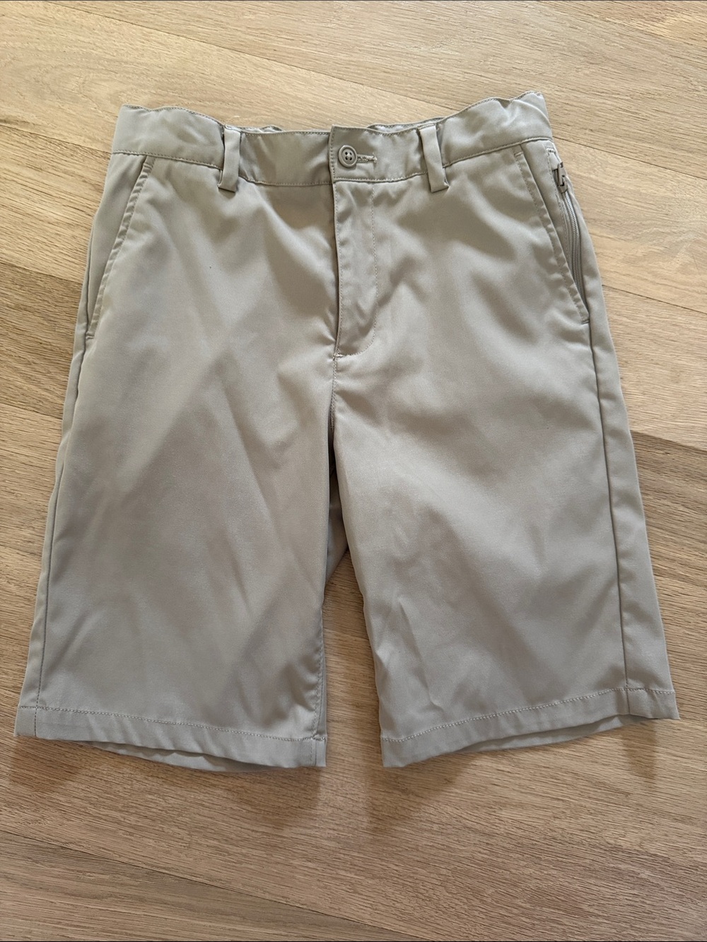 Lands End Boys Classic Khaki Performance Shorts Sz 12